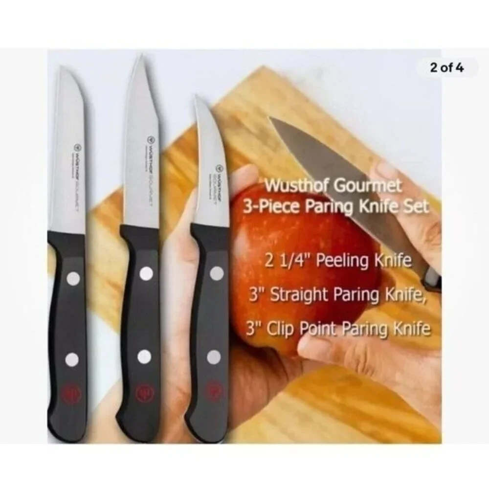WUSTHOF GOURMET 3 PIECE PARING KNIFE SET NEW IN BOX